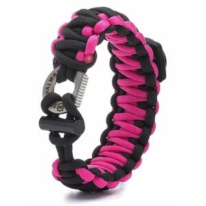 Pink Paracord Survival Wrap Emergency Bracelet‎